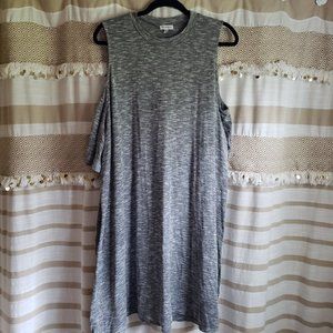 LoveFire | Marled Gray Cold Shoulder Trapeze Dress
